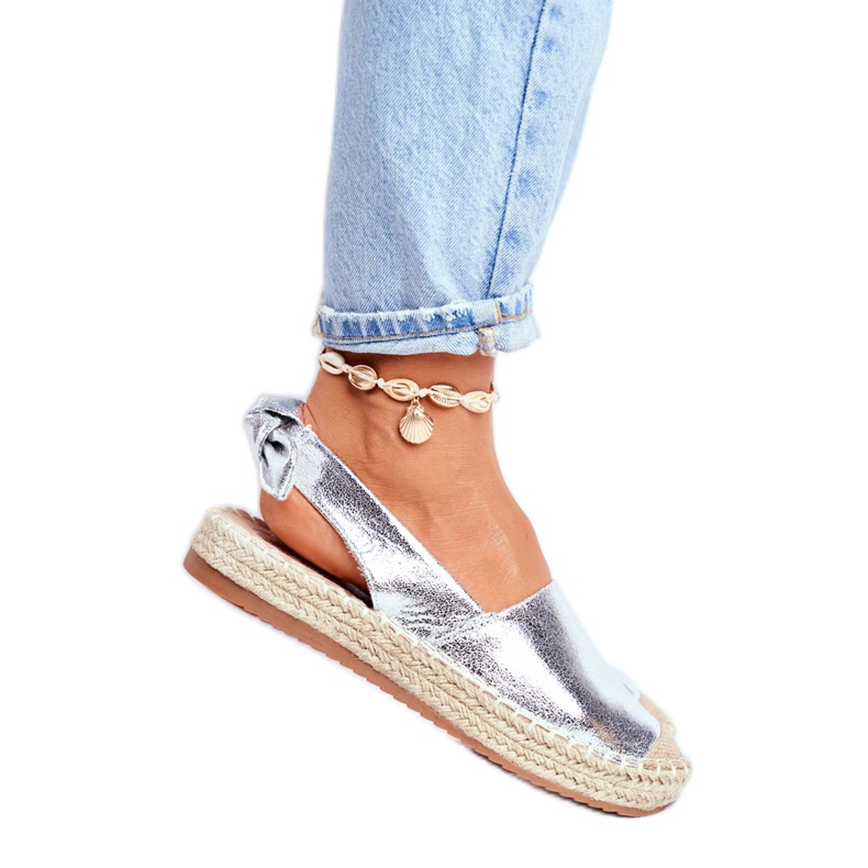 FRJ Women's Silver Contour Espadrilles grey