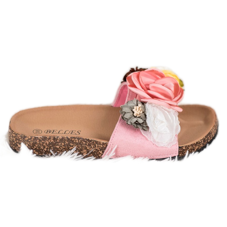 SHELOVET Slippers With Flowers pink
