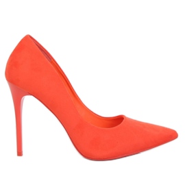 Pumps on a suede orange LE07P Orange