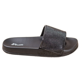 SHELOVET Fashionable Black Slippers