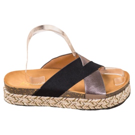 SHELOVET Slippers On The Platform black grey
