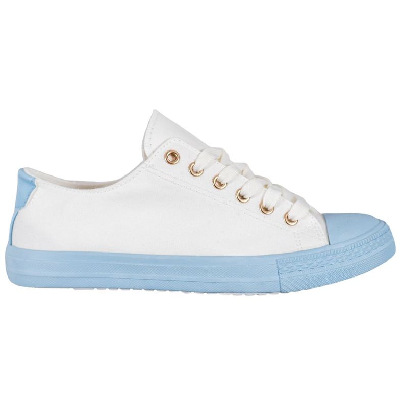 SHELOVET Textile Sneakers white blue