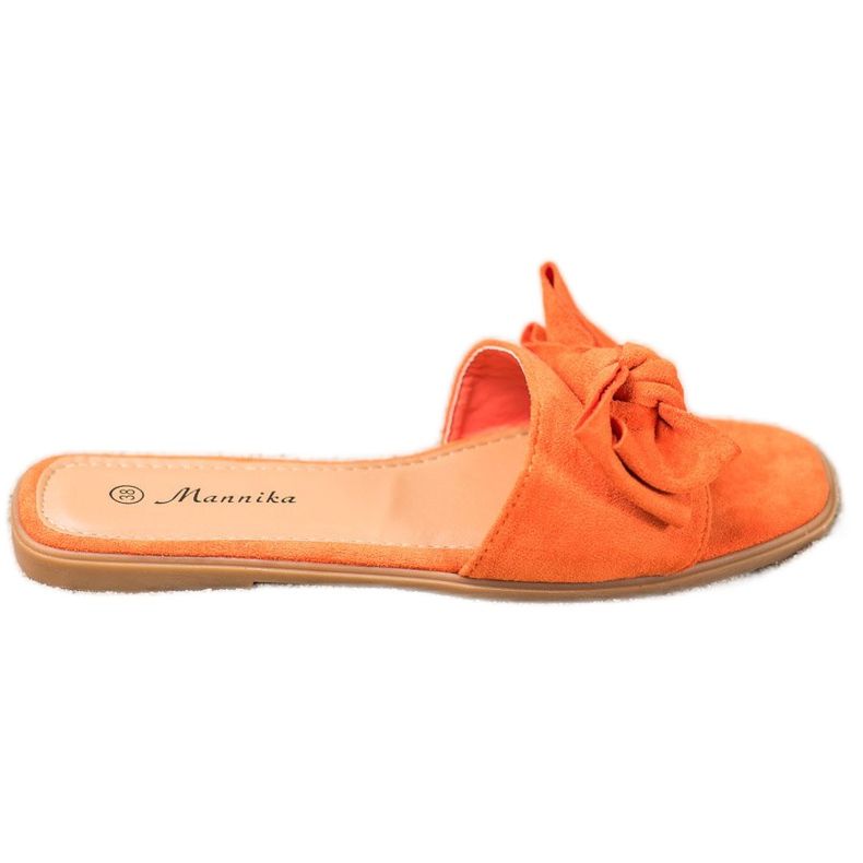 Mannika Slippers With A Bow orange