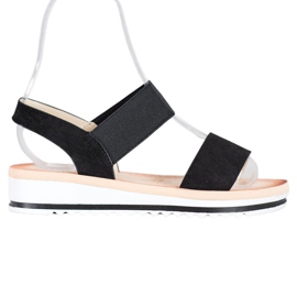 Mannika Suede Sandals On The Platform black