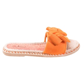 Anesia Paris Stylish Suede Slippers orange