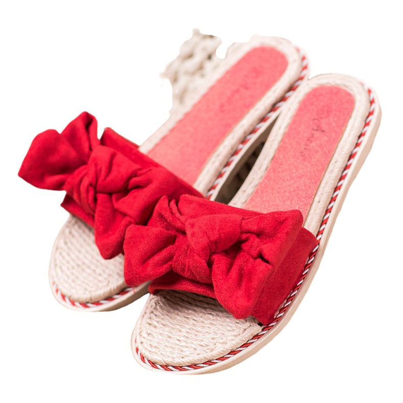 Anesia Paris Stylish Suede Slippers red