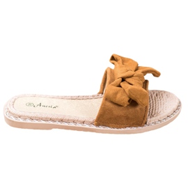 Anesia Paris Stylish Suede Slippers brown