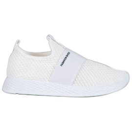 SHELOVET Slip-on Sneakers With Mesh white