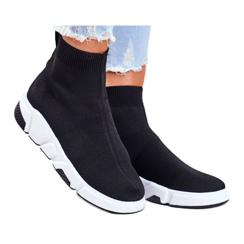 Women's Sport Shoes High Sock Black Time To Rock