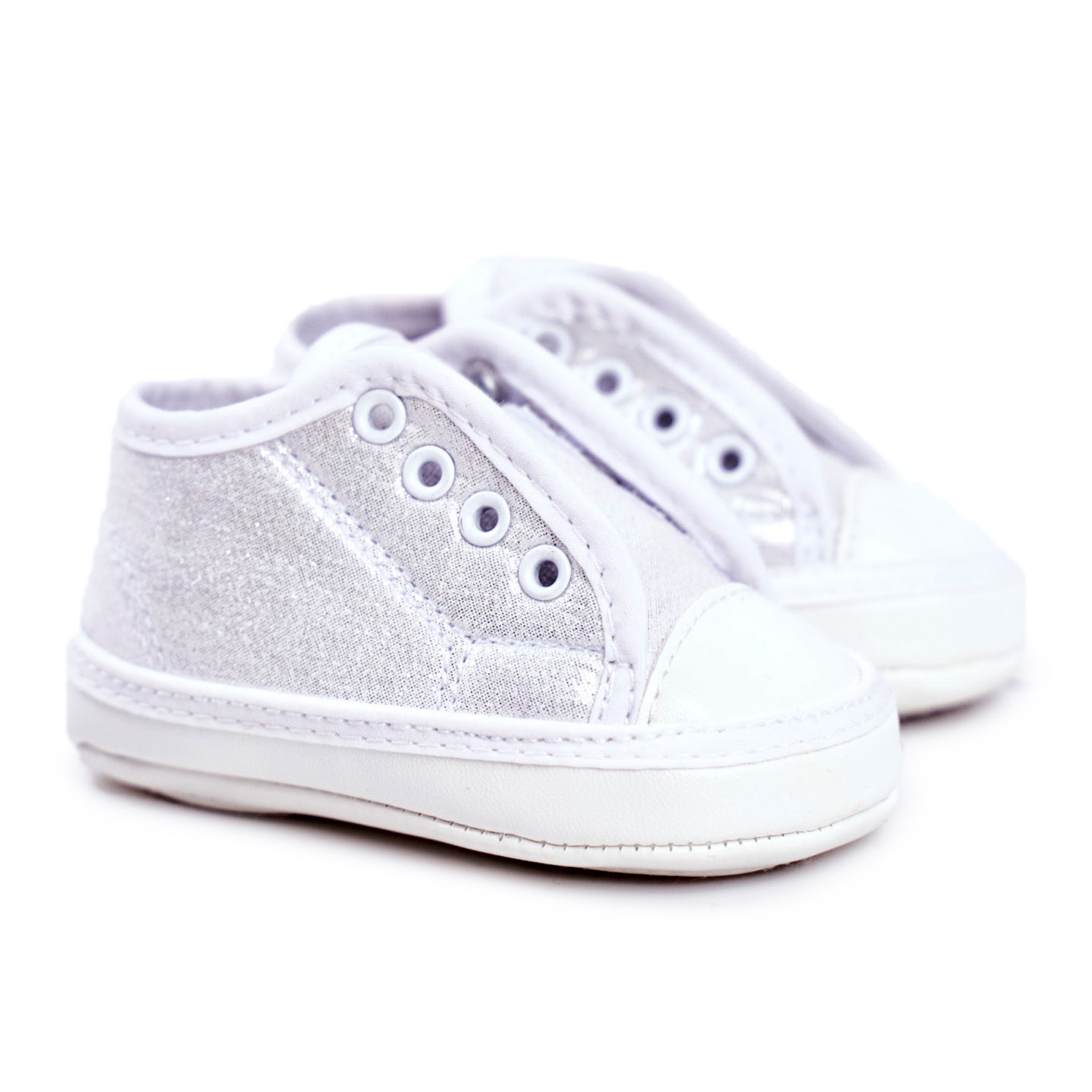 silver velcro sneakers