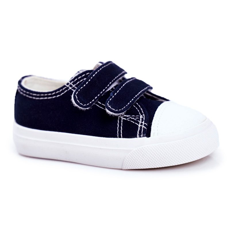 Apawwa Children's Sneakers Navy Blue Fanot with Velcro