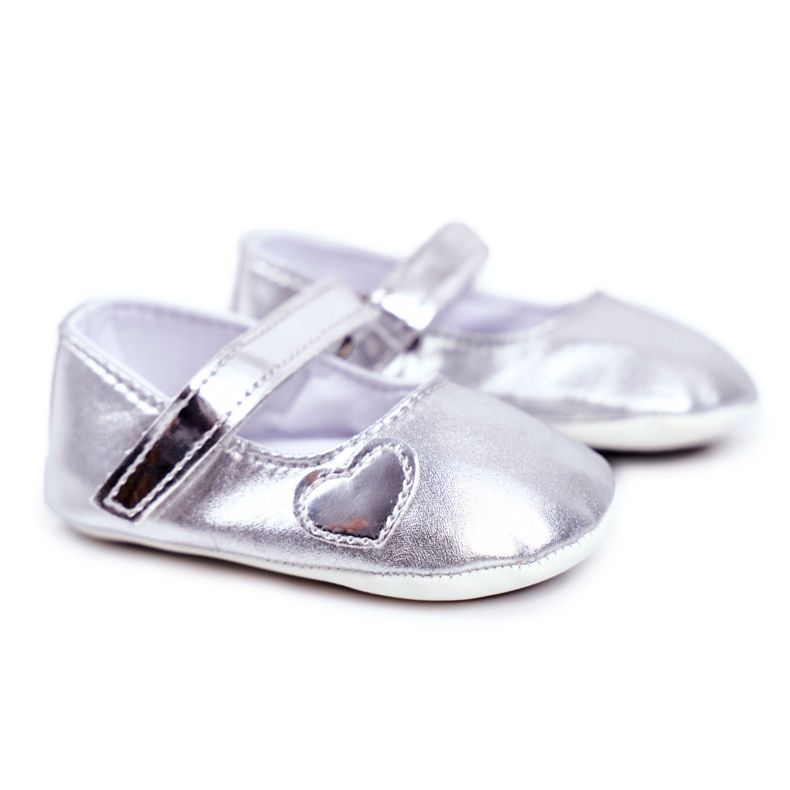 Apawwa Children's Sneakers with Velcro Baptism Silver Bellawa grey