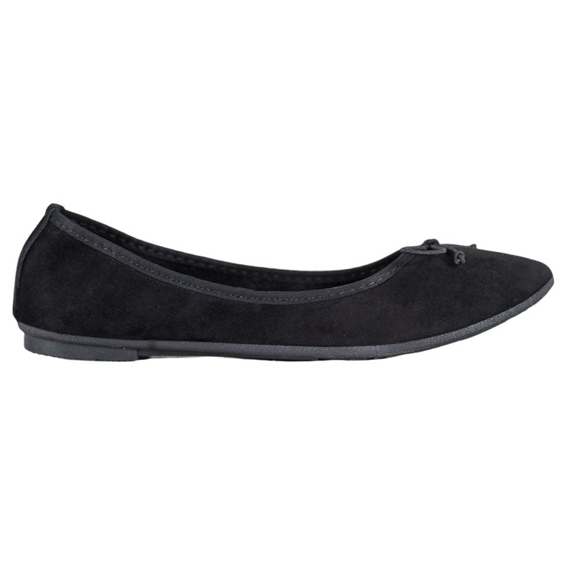 Diamantique Casual Suede Ballerinas black