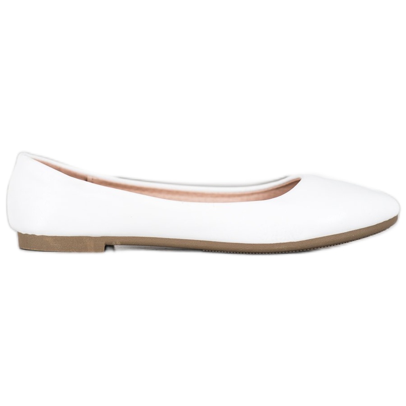 Diamantique White ballerinas