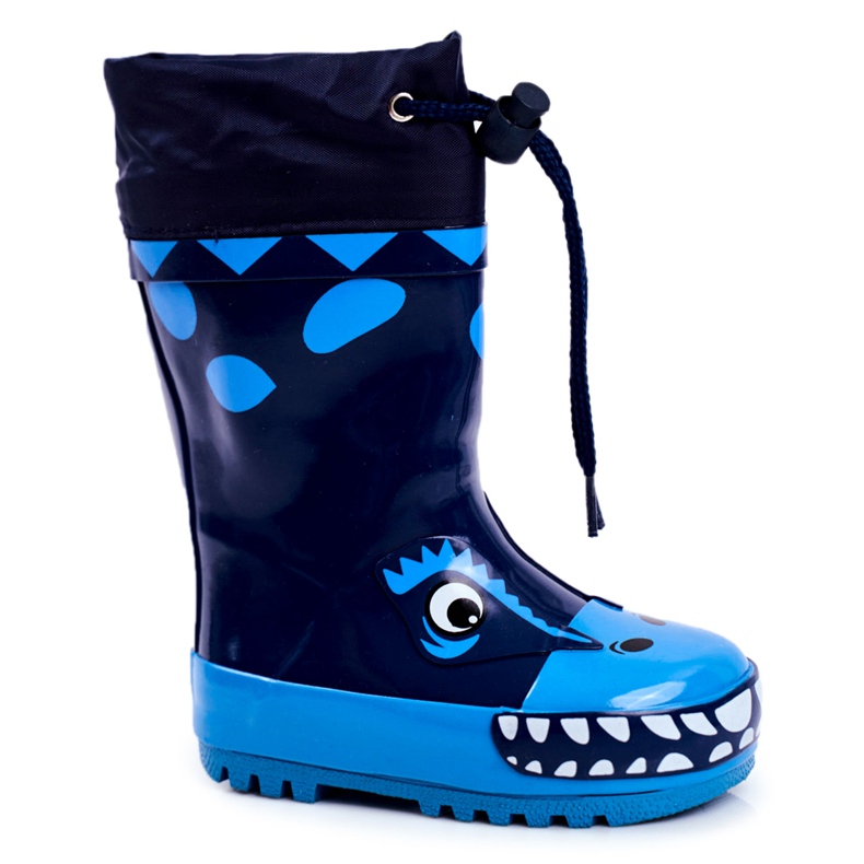 Apawwa Children's rubber rain boots Navy Blue Mordeso Shark