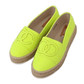 Neon women's espadrilles T341P Fluorescent Green