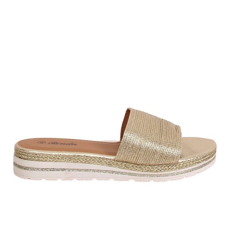 Golden women's golden slippers 222-32 Gold