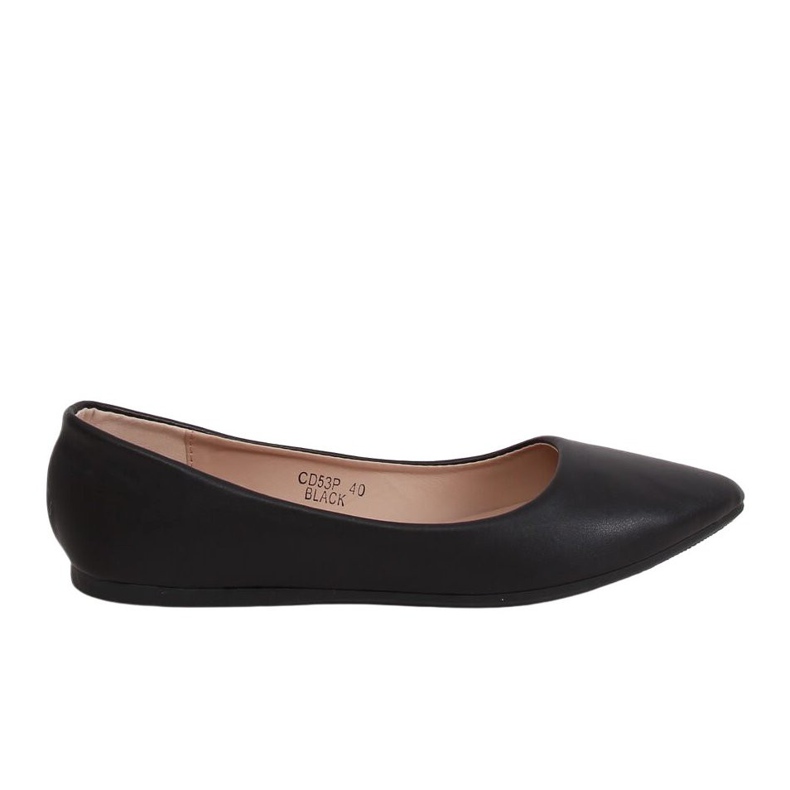 Ballerinas with almond toes black CD53P Black Ballerinas with almond toes black CD53P Black