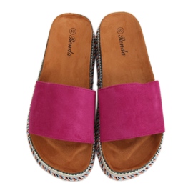 Violet women's slippers BQ-50 Rose Red purple