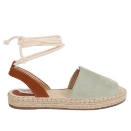 Women's aquamarine espadrilles LL908 Green