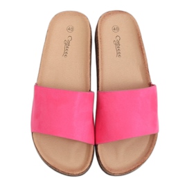 Pink G-572 Fuscha cork sole slippers