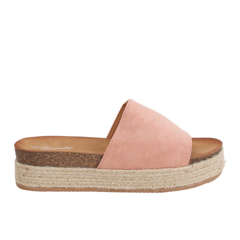 Pink espadrilles slippers 10-215 Pink