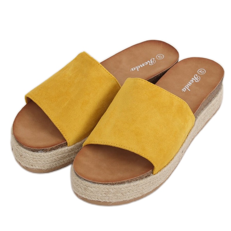 Honey espadrilles slippers 10-215 Yellow