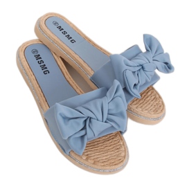 Women's blue slippers WS9020 Light Blue