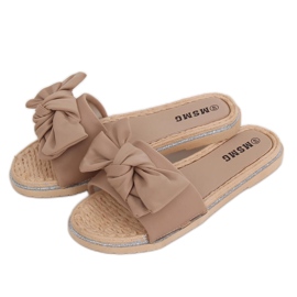 Women's beige WS9020 Light Camel slippers