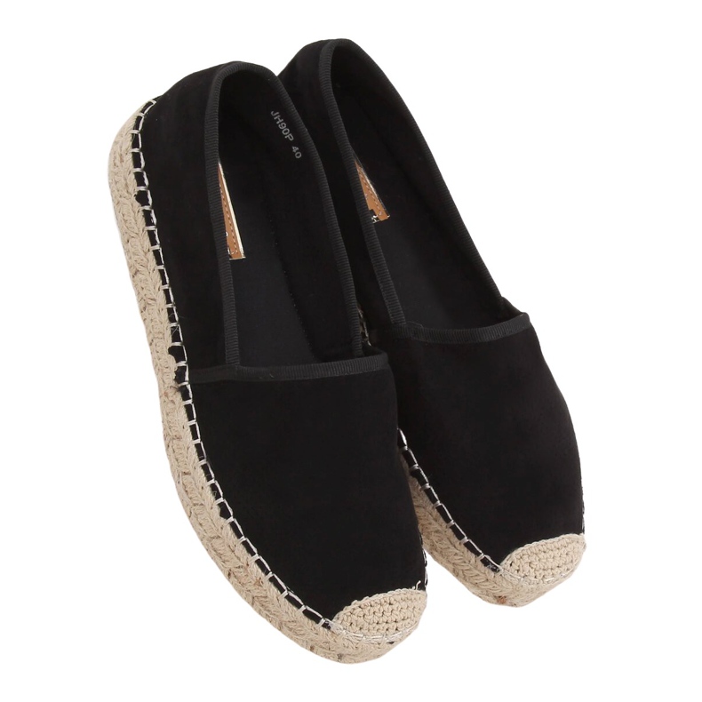 Black women's espadrilles JH90P Black Black women's espadrilles JH90P Black