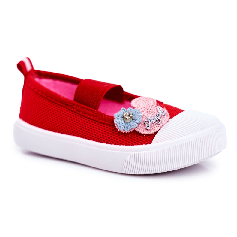 PL1 Children's Red Estienne Velcro Sneakers