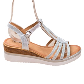 Mannika Comfortable wedge sandals grey Mannika Comfortable wedge sandals grey