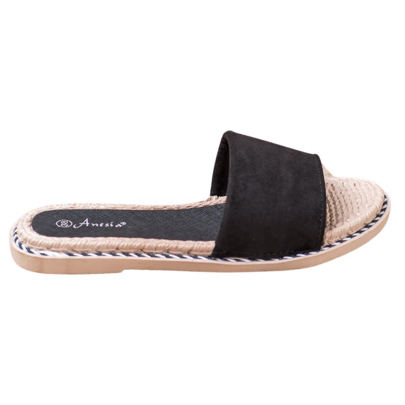 Anesia Paris Suede Slippers black
