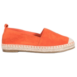 Anesia Paris Comfortable Suede Espadrilles orange