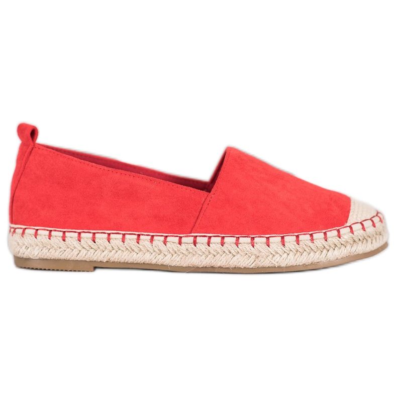 Anesia Paris Comfortable Suede Espadrilles red