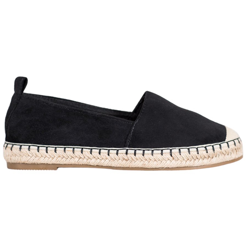 Anesia Paris Comfortable Suede Espadrilles black Anesia Paris Comfortable Suede Espadrilles black