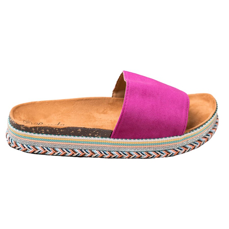 Renda Slippers On The Platform violet