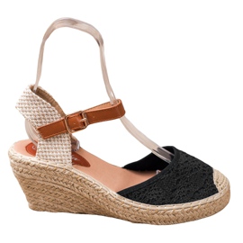 Renda Espadrilles With Buckle black