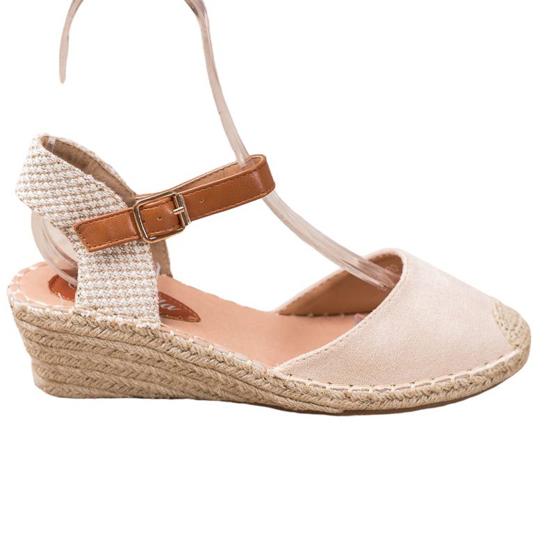 Renda Espadrilles With A Discovered Heel brown