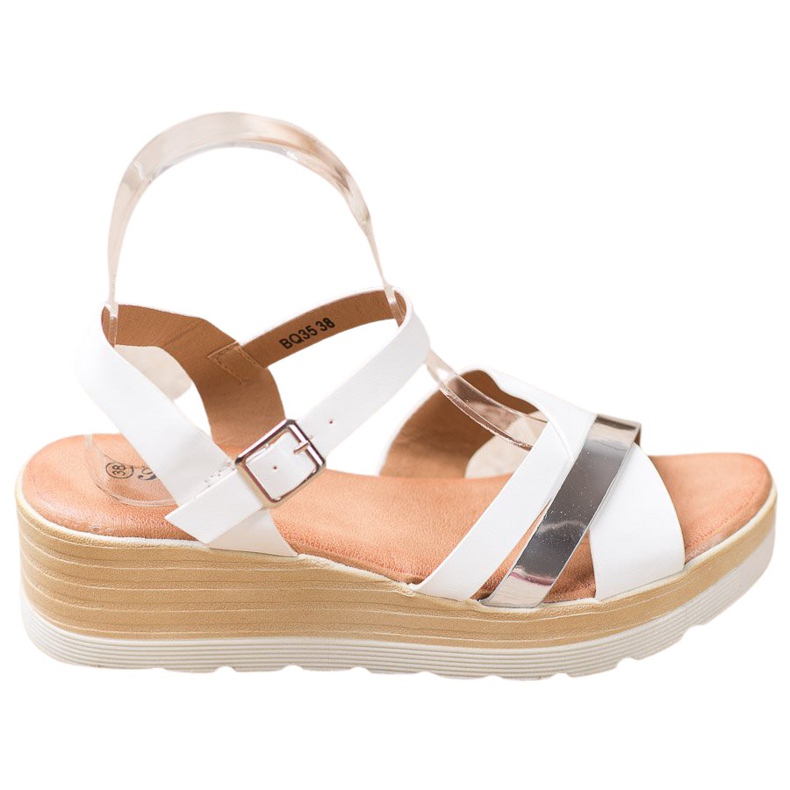 Renda Wedge Sandals white