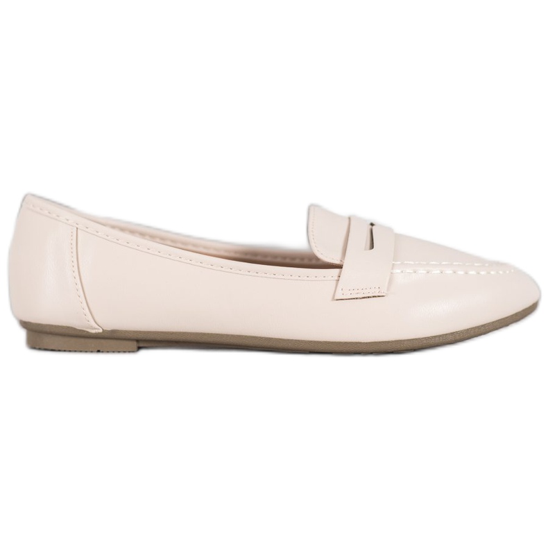 Diamantique Beige Loafers With Eco Leather Diamantique Beige Loafers With Eco Leather