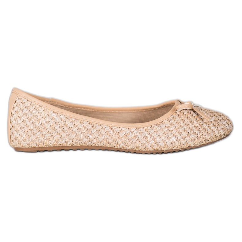 Small Swan Braided ballerinas brown