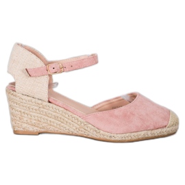 Small Swan Wedge Espadrilles pink Small Swan Wedge Espadrilles pink