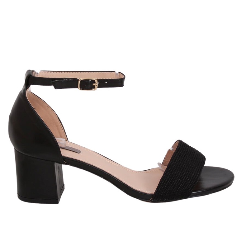 Black high-heeled sandals 8160 Black