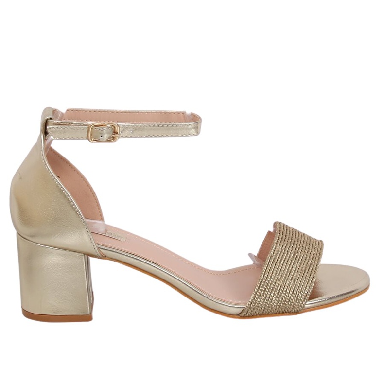 Gold high-heeled sandals 8160 Gold golden
