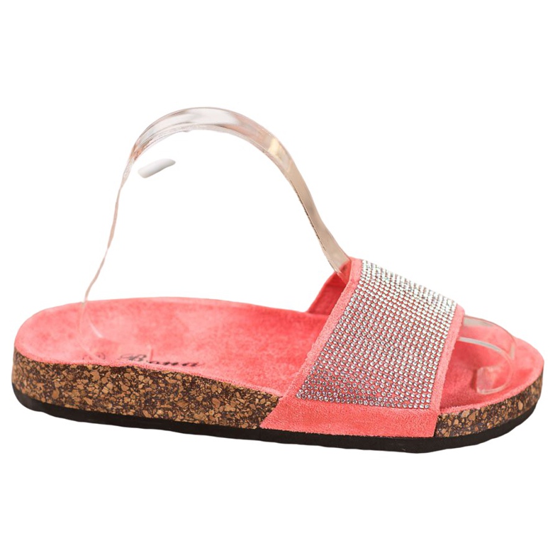 Bona Slippers With Cubic Zirconia pink