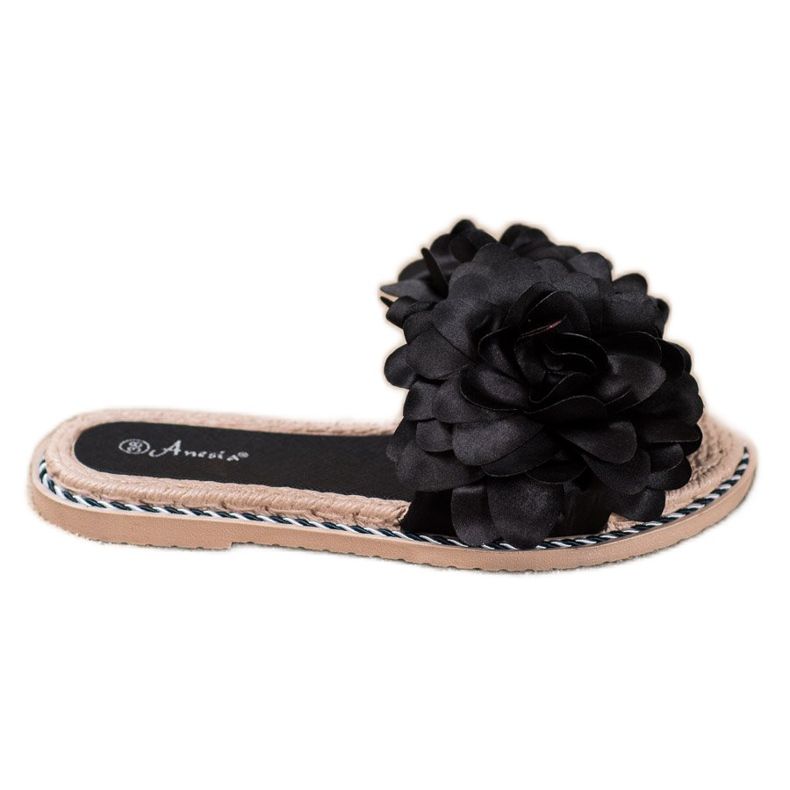 Anesia Paris Stylish Slippers black Anesia Paris Stylish Slippers black