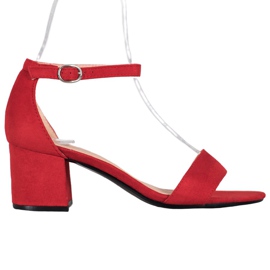 Diamantique Casual Sandals On A Bar red Diamantique Casual Sandals On A Bar red