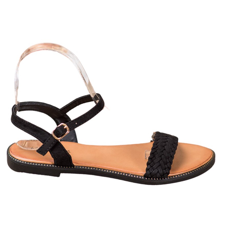 Laura Mode Casual Black Sandals