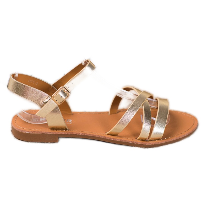 SHELOVET Sandals On A Flat Heel golden